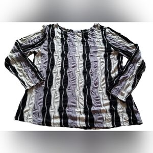 Pre-owned Habitat Clothes to Live In 3D Knit Wavy Textured Women's Top Size L